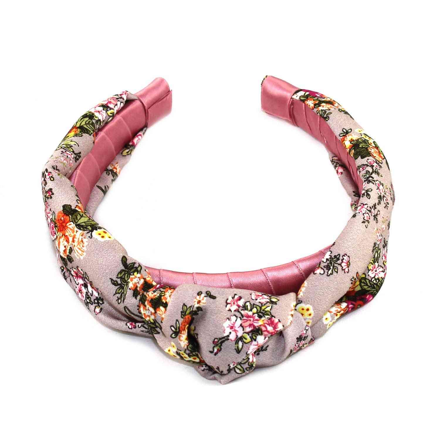 Floral Silk- Top Knot Headband
