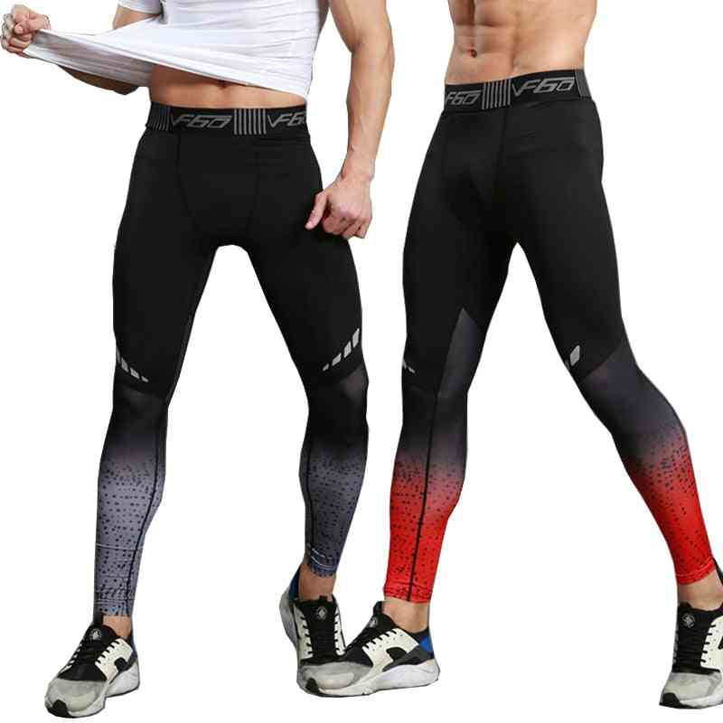 Herr gym kompression leggings sport träningsbyxor