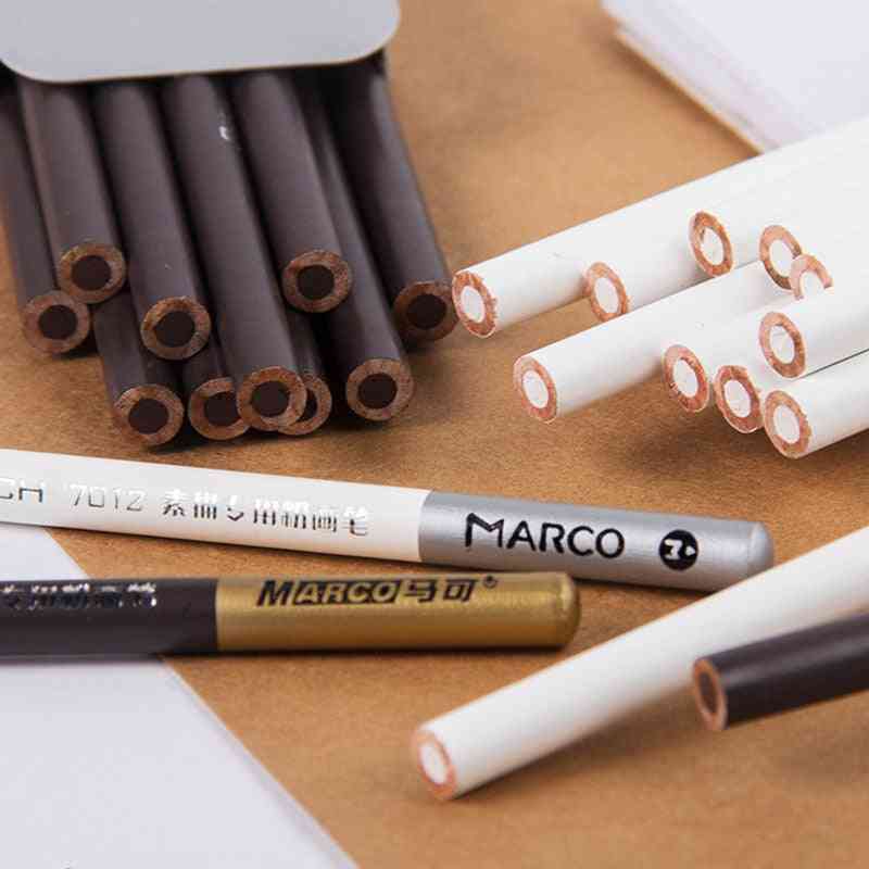 Ezone skica tužka měkká bezpečná netoxická standardní hnědá/bílá tužka malba profesionální kresba skicování kancelář školní potřeby