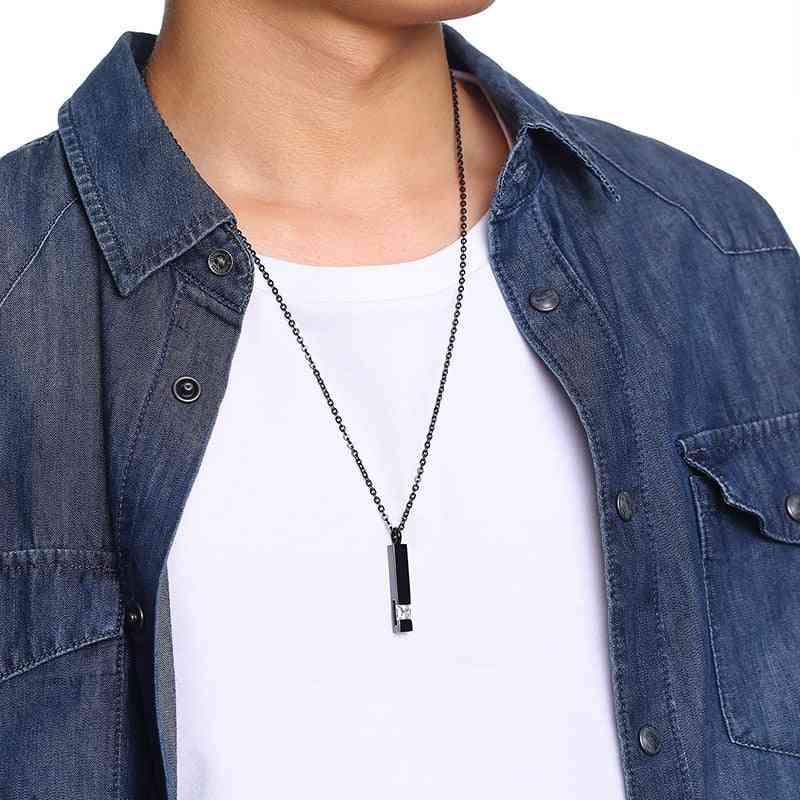 Popular Single Man Heart And Cylindrical Dog Hand Shape Lover Necklace