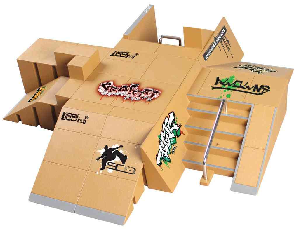 Mini legering finger skøytebrett skate park kit