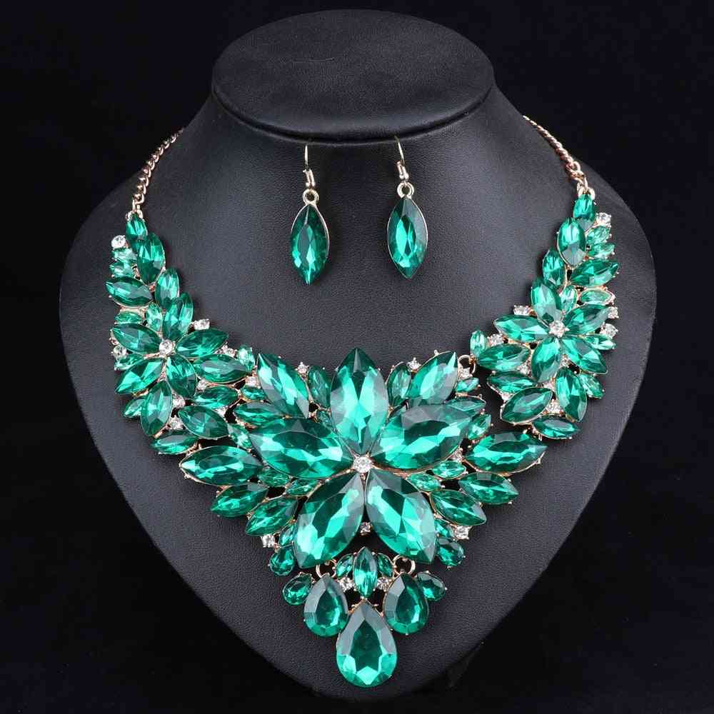 Fashion Crystal Necklace, Earrings - Bridal Jewelry Sets