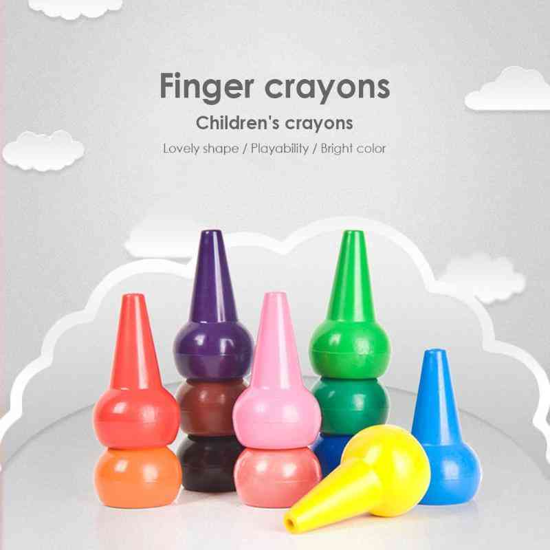 Non-toxic Safety Crayons, Baby 3d Finger Art Supplies Set