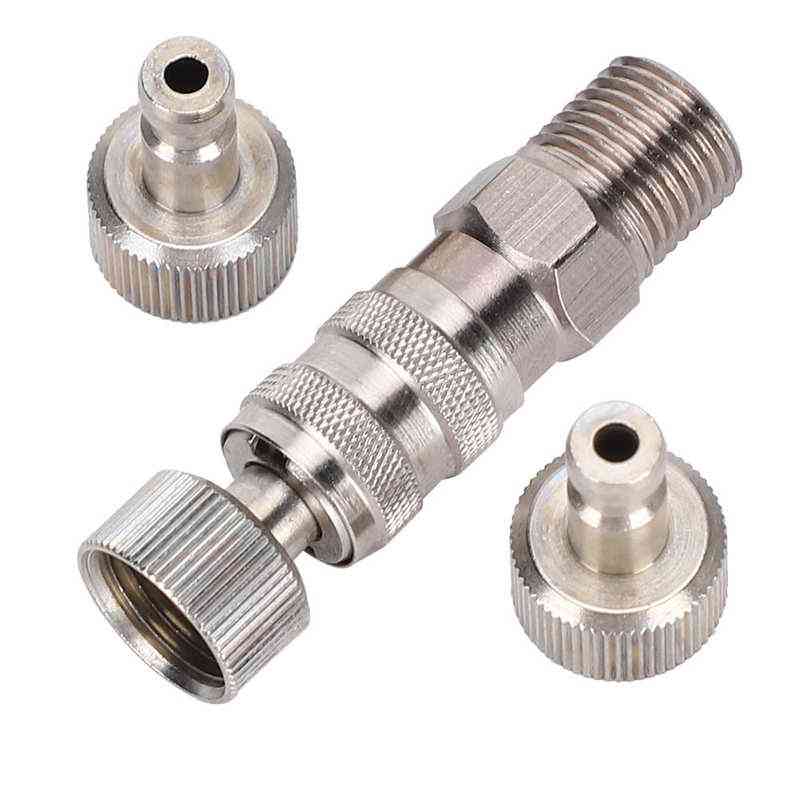Airbrush Coupler Brass, Quick Release, Disconnect Fitting Coupling Adapter, Professional Accessories