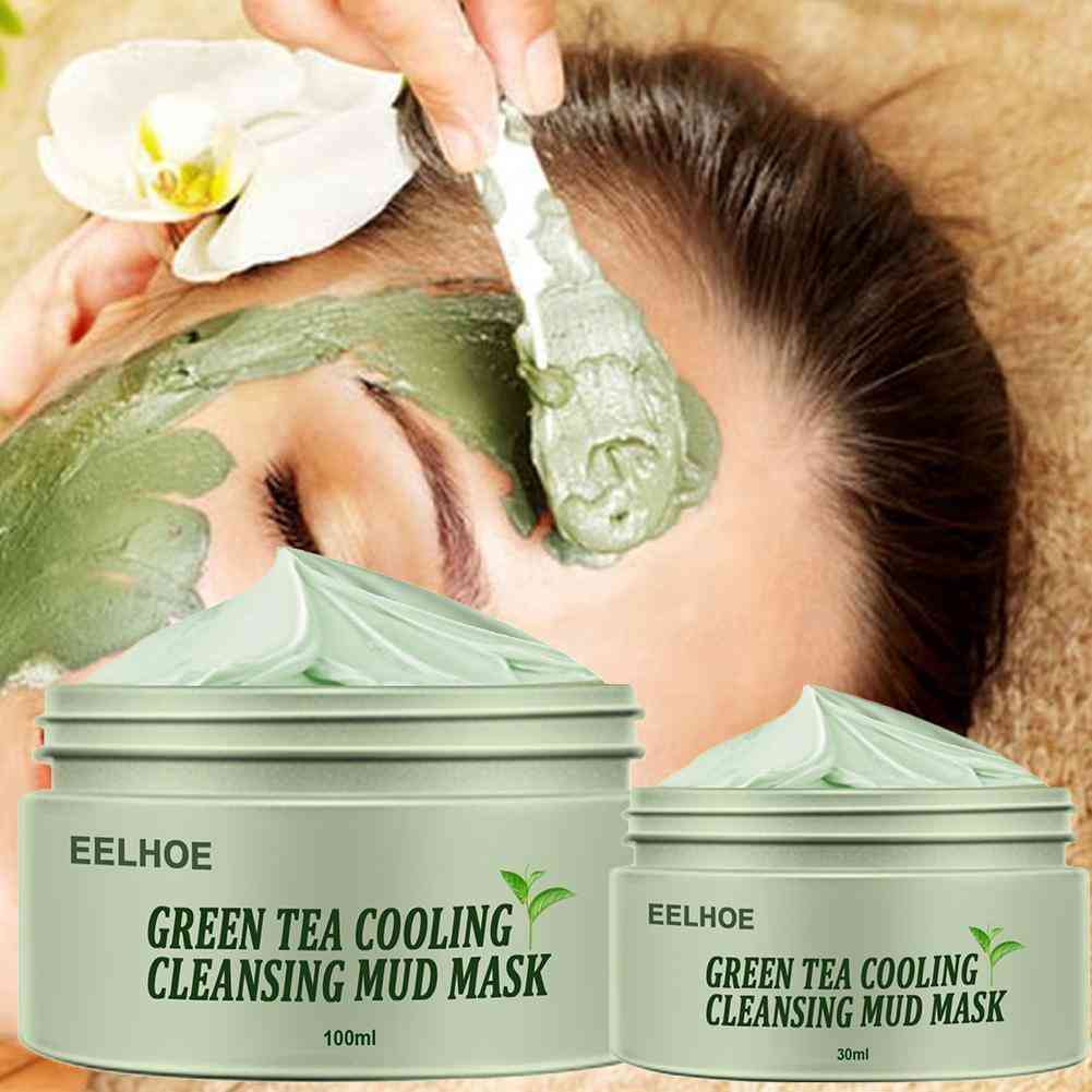Maschera viso muscolare al tè verde con ghiaccio