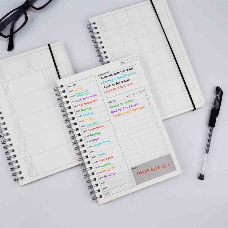 Notebooks Agenda Daily Weekly Monthly Plan Spiral Organizer Note Books