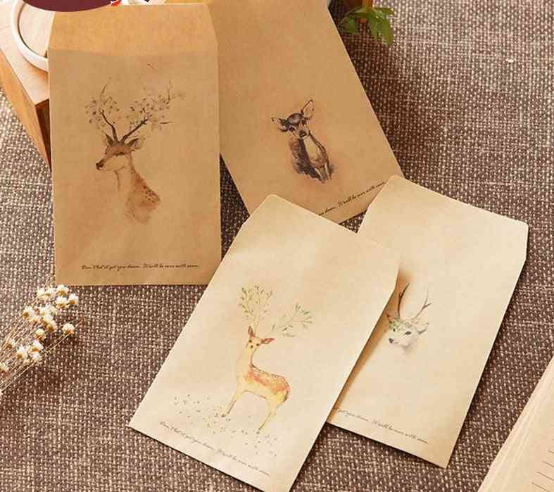 Vintage Deer Animal Paper Envelope