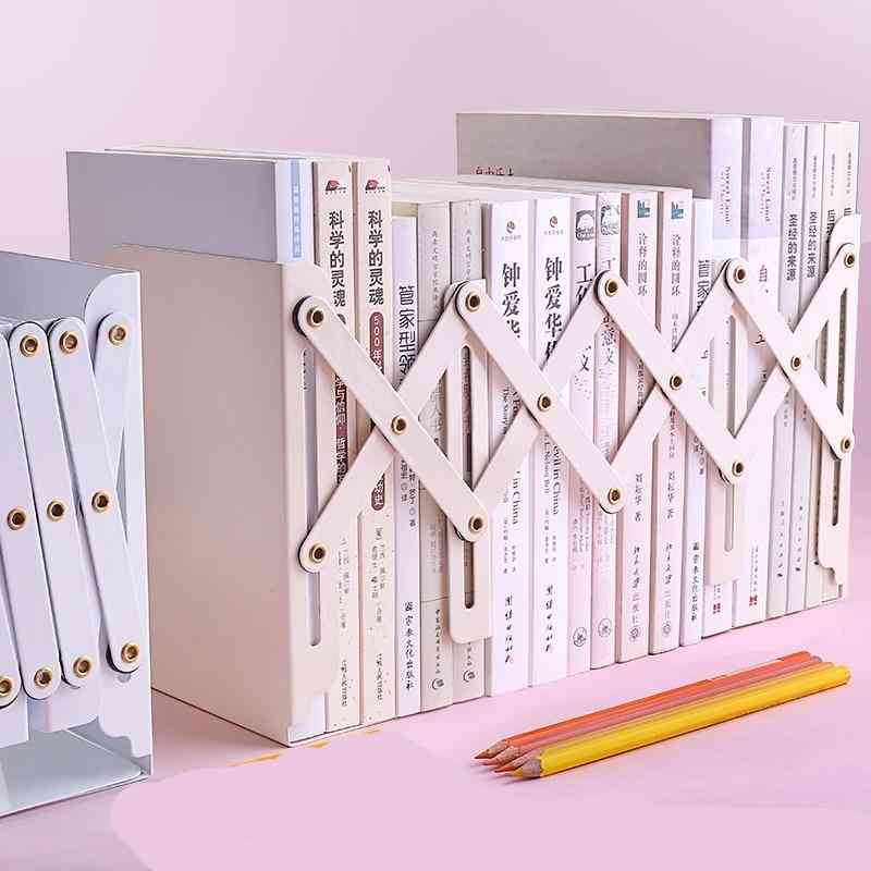 Bookshelf Large Metal Bookend Desk Holder Stand