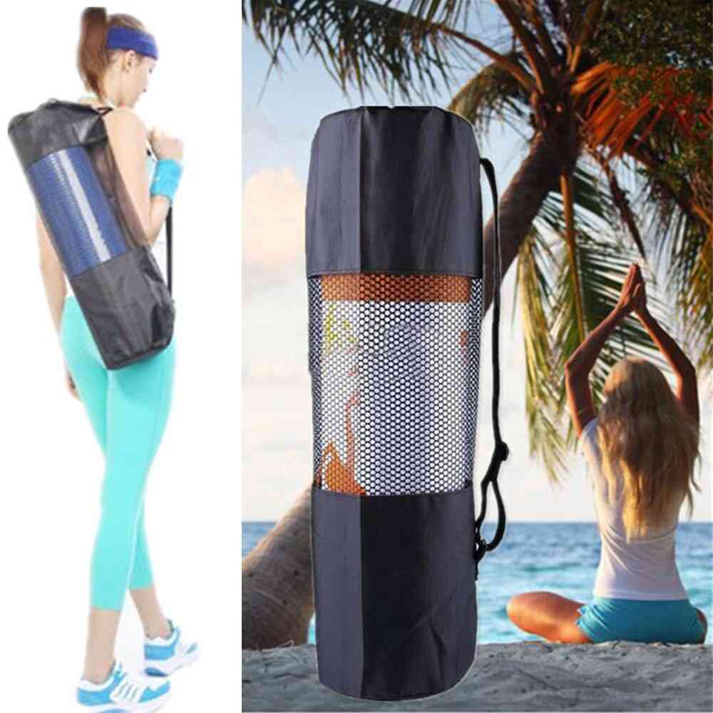 Adjustable Strap- Nylon Mesh, Center Yoga Mat Bag