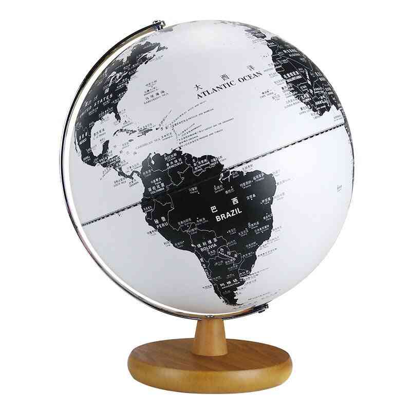 World Map Earth- Vintage Wooden Ornaments, Usb Glow Globe