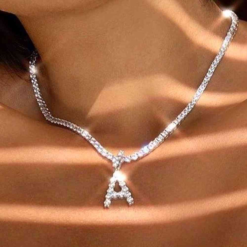 A-z Letter Initial Pendant Necklace