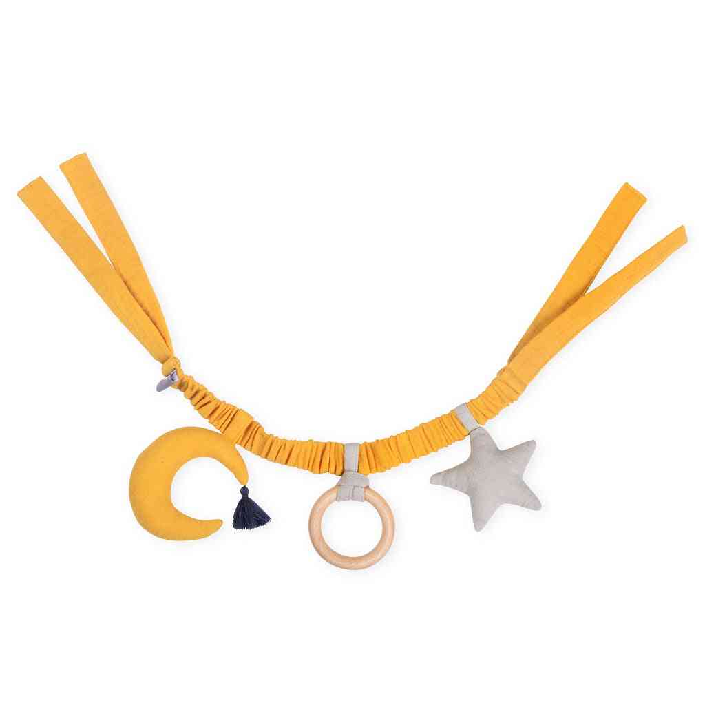 Mustard Moon And Star Stroller Toy