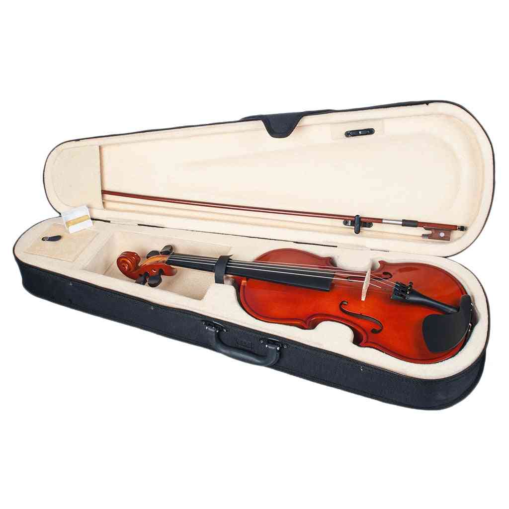 Violino acustico in legno massiccio lucidato, misura 1/8 per