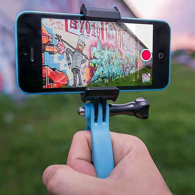 Bâton de selfie avec prise pour les doigts pour appareil photo go pro