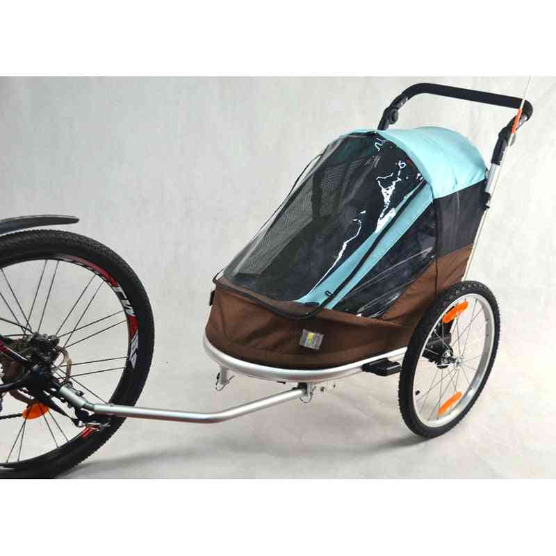 Remorque de vélo, roue gonflable, poussette/jogger de bébé de chariot multisport avec la poignée réglable