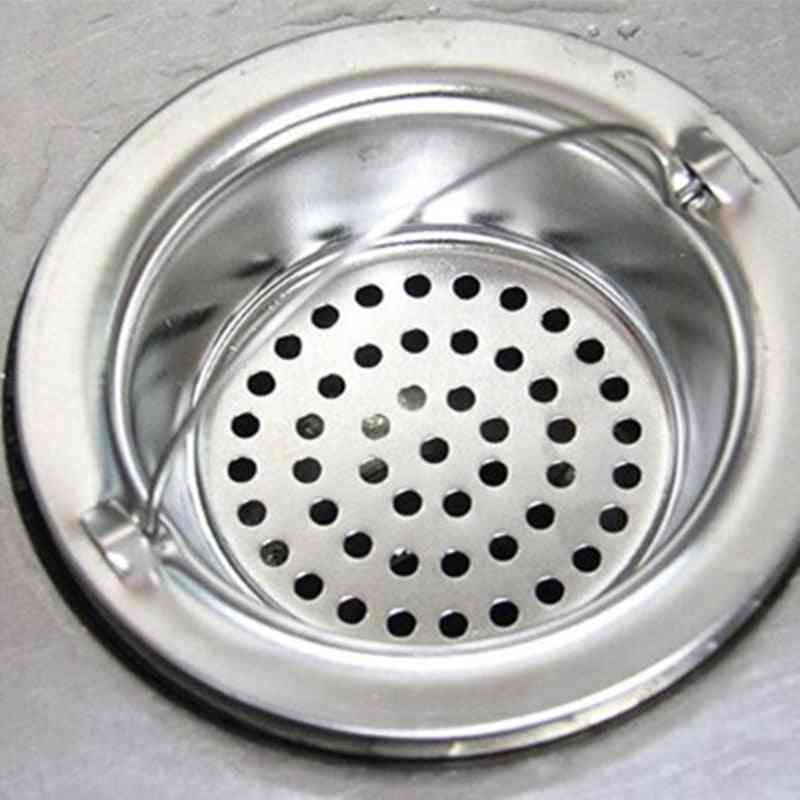 Stainless Steel Sink Strainer Sewer Filter Basket, Anti-blocking Cleaning Accessories