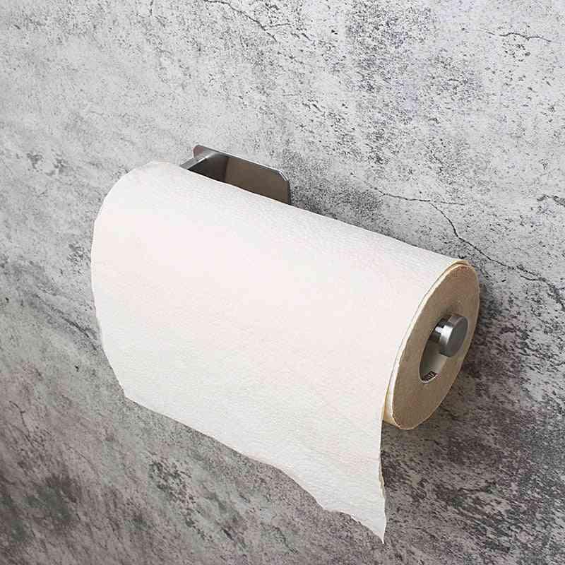 Wall Mount Toilet Paper Holder Stainless Steel Bathroom Tissue Towel Accessories Rack