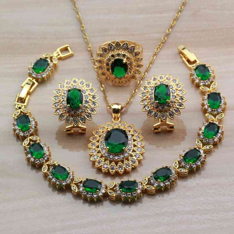 Yellow Gold Color Jewelry Sets