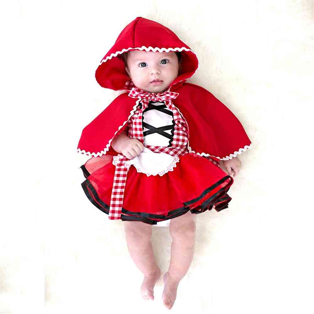 Cape Cloak- Little Red Riding, Hood Cosplay, Photo Prop, Tutu Dress For Girl