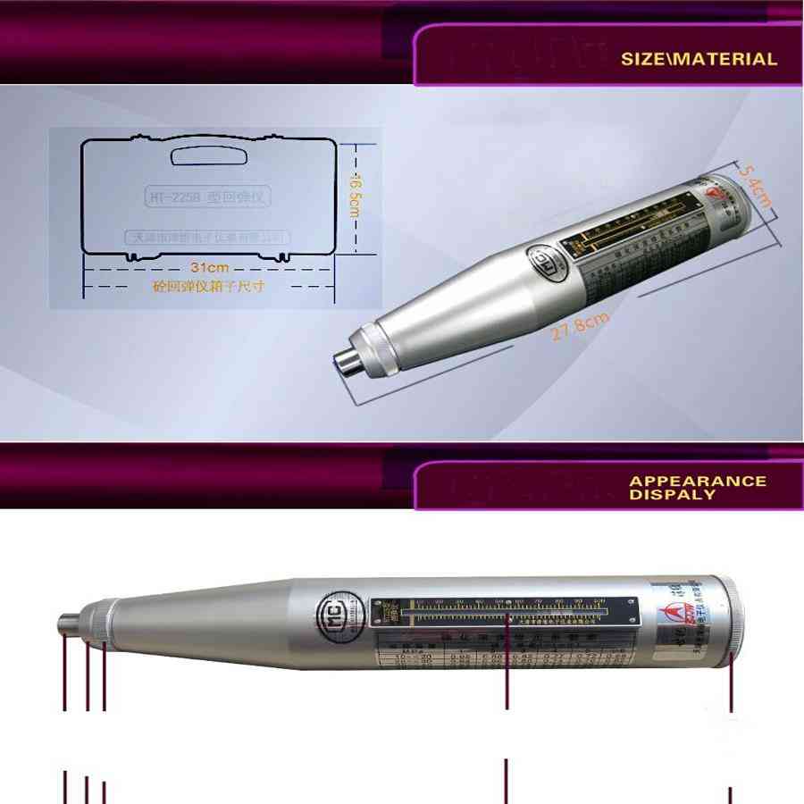 Concrete Rebound, Test Schmidt Hammer, Polymer Resiliometer, Testing Equipment