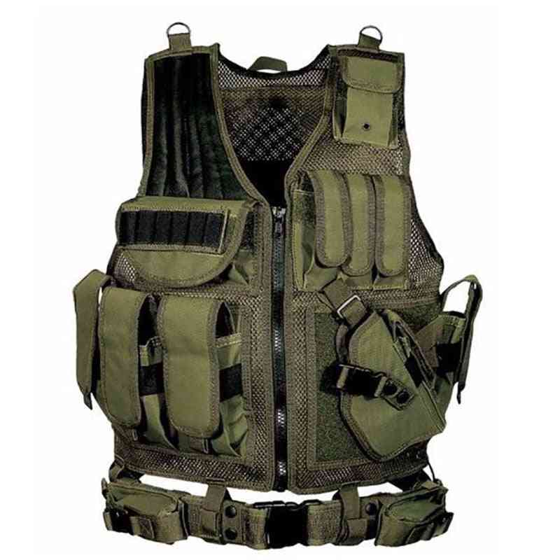 Multi-pocket kläder, army jakt skyddsväst