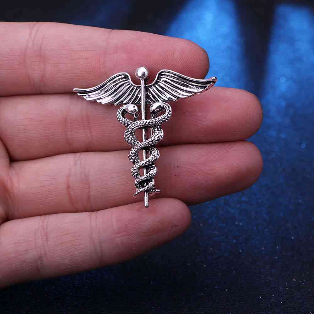 Hot Retro Angel Wings Brooches Badge Pin For Shirt Collar