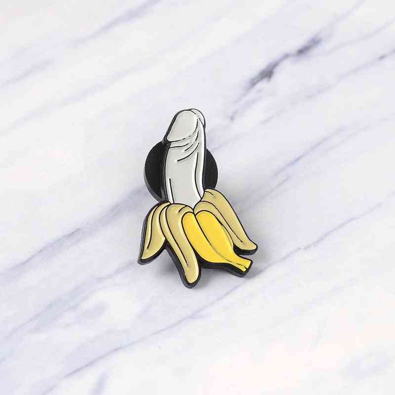 Cartoon Fruit- Brooches Button Badge, Buckle Banana, Enamel Pin