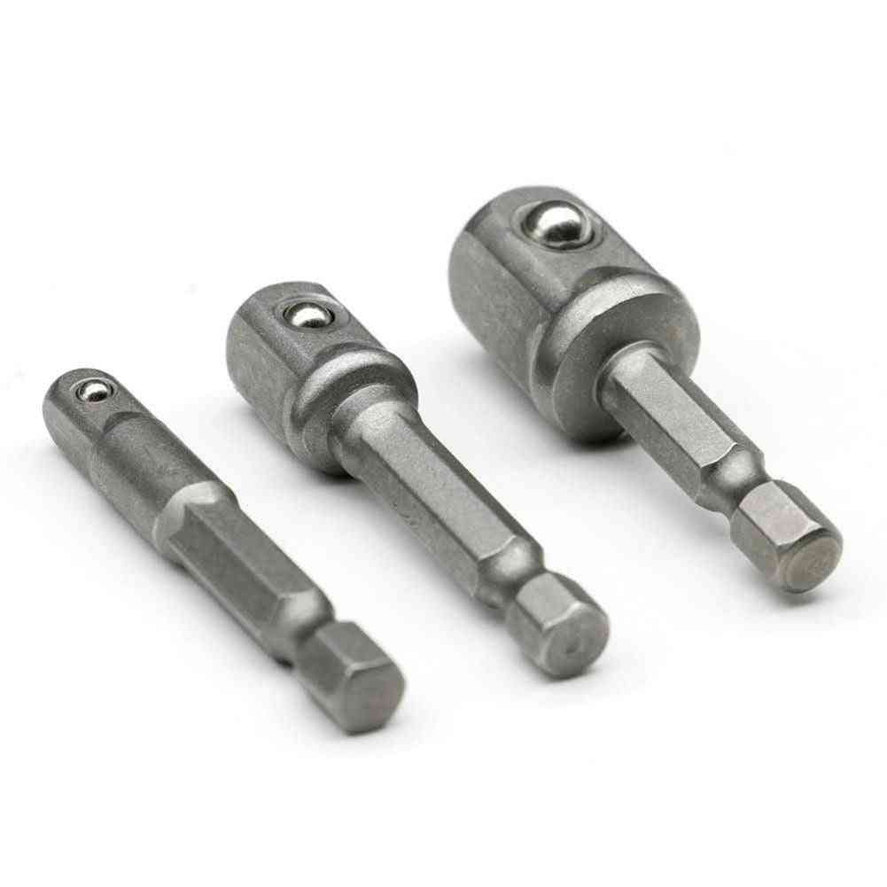 Drill Nut, Driver Power, Extension Set- Socket Hex, Shank Adapter For Drills