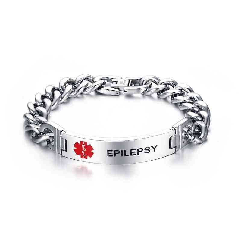 Epilepsy- Medical Emergency, Id Bracelet