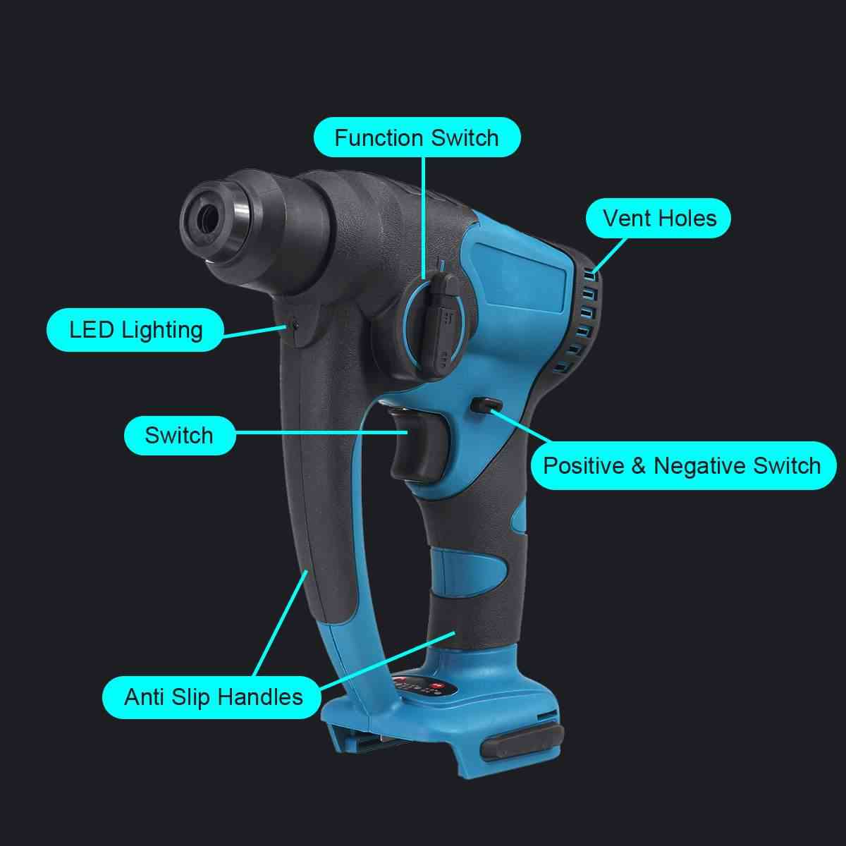 Rechargeable- Brush Less Cordless, Rotary Hammer Drill