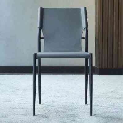 Industriella möbler modern design lyxig pu läder matsal stol