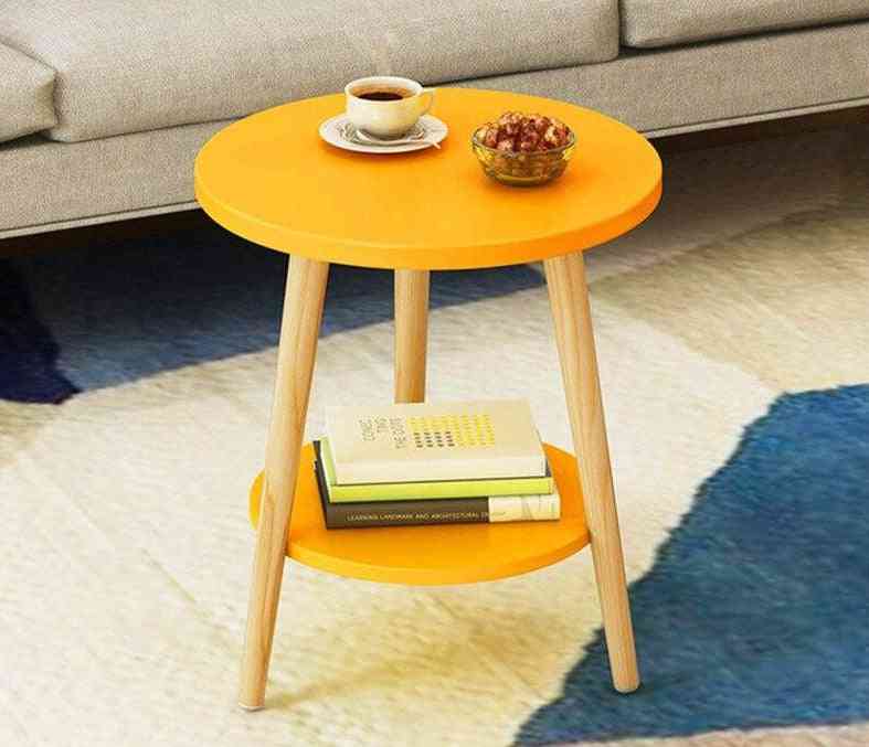 Tavolino da tè rotondo da soggiorno con scrivania piccola