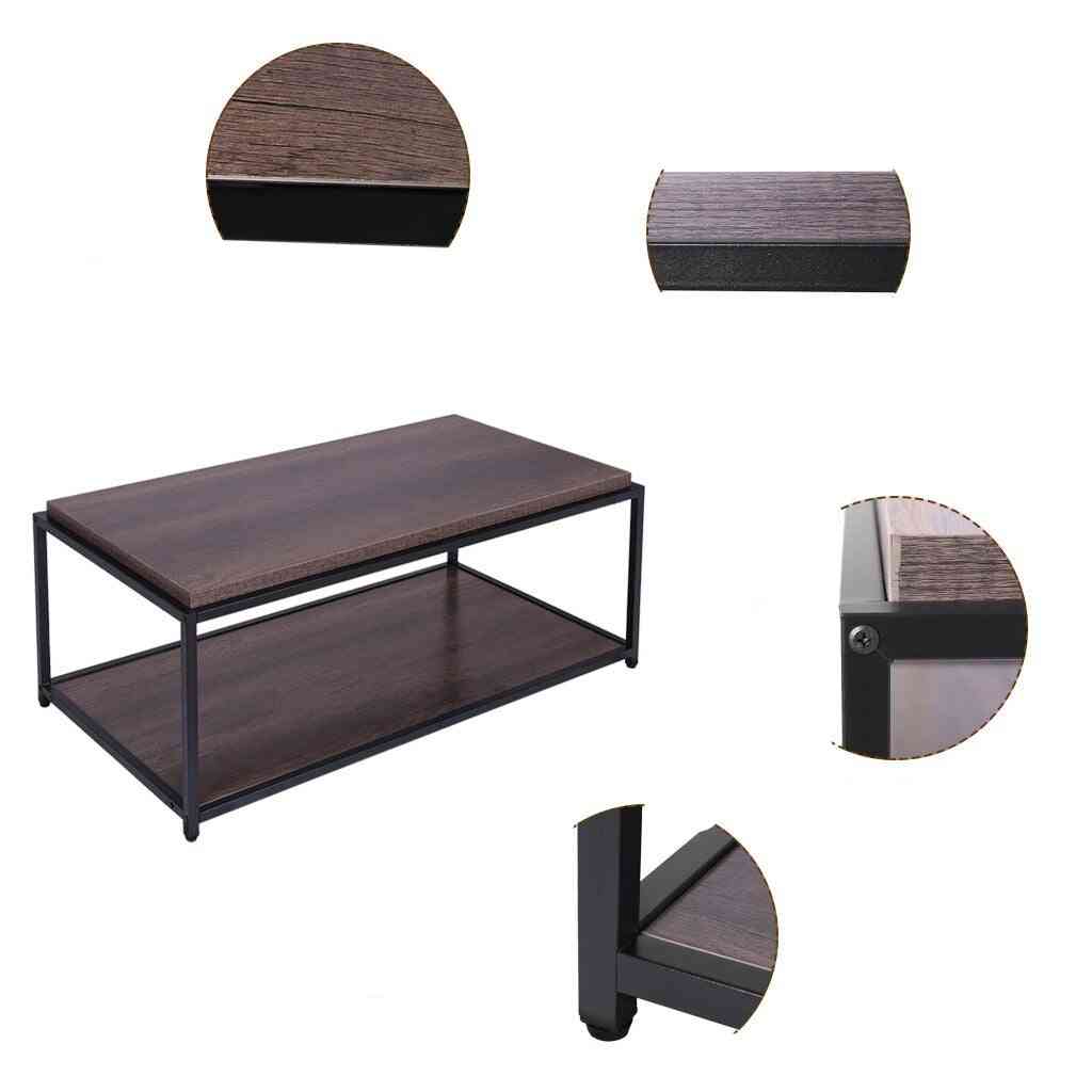 Tables basses en bois de pieds en métal de conception robuste pour le salon
