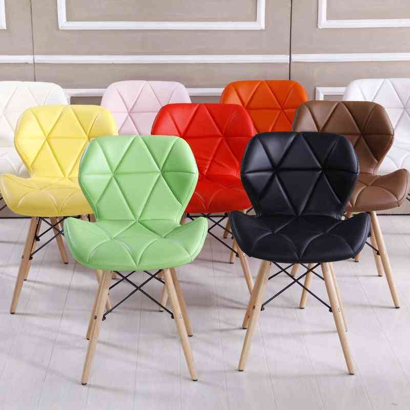 Bright Color- Ergonomic Wooden, Leisure Dinning Chair