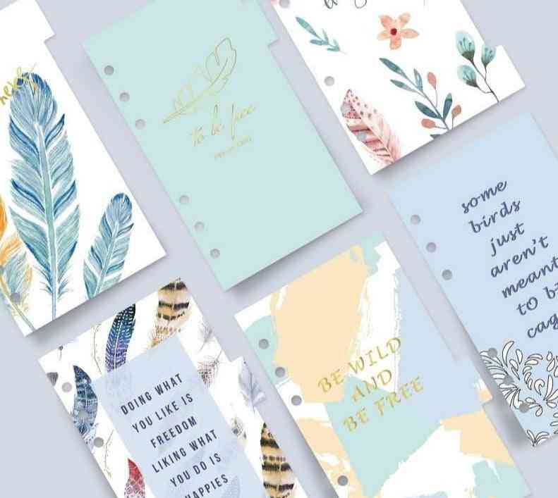 Feather A6 Binder Index Dividers Planner
