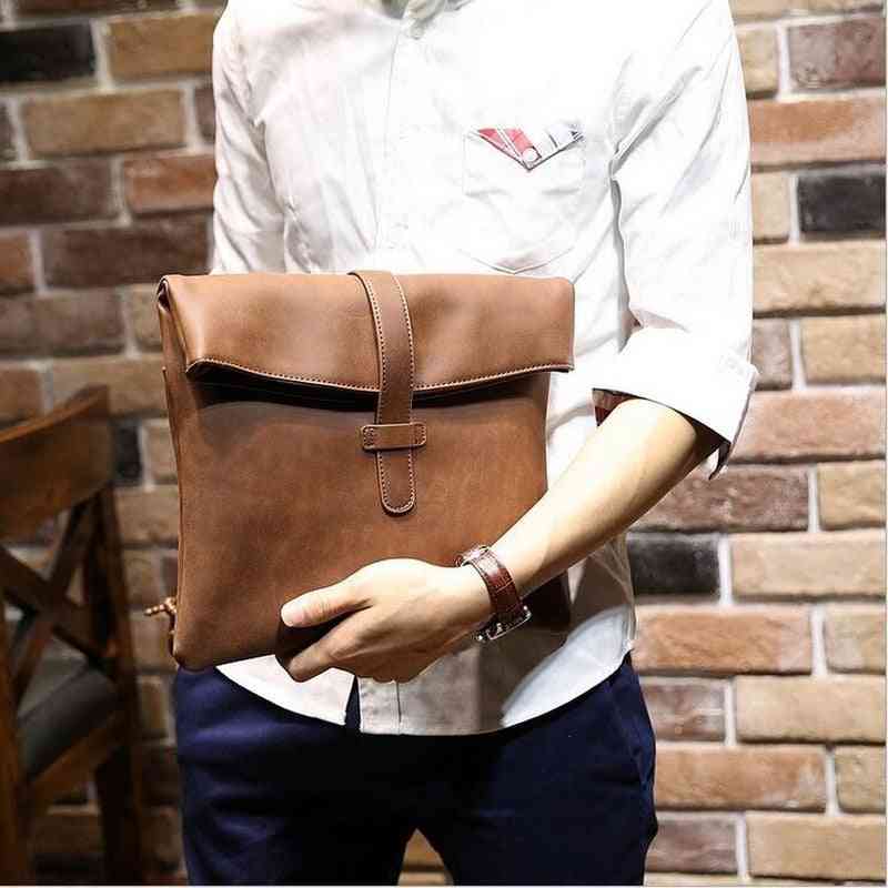 Crazy Horse Leather Ipad Bags, Men's Briefcase