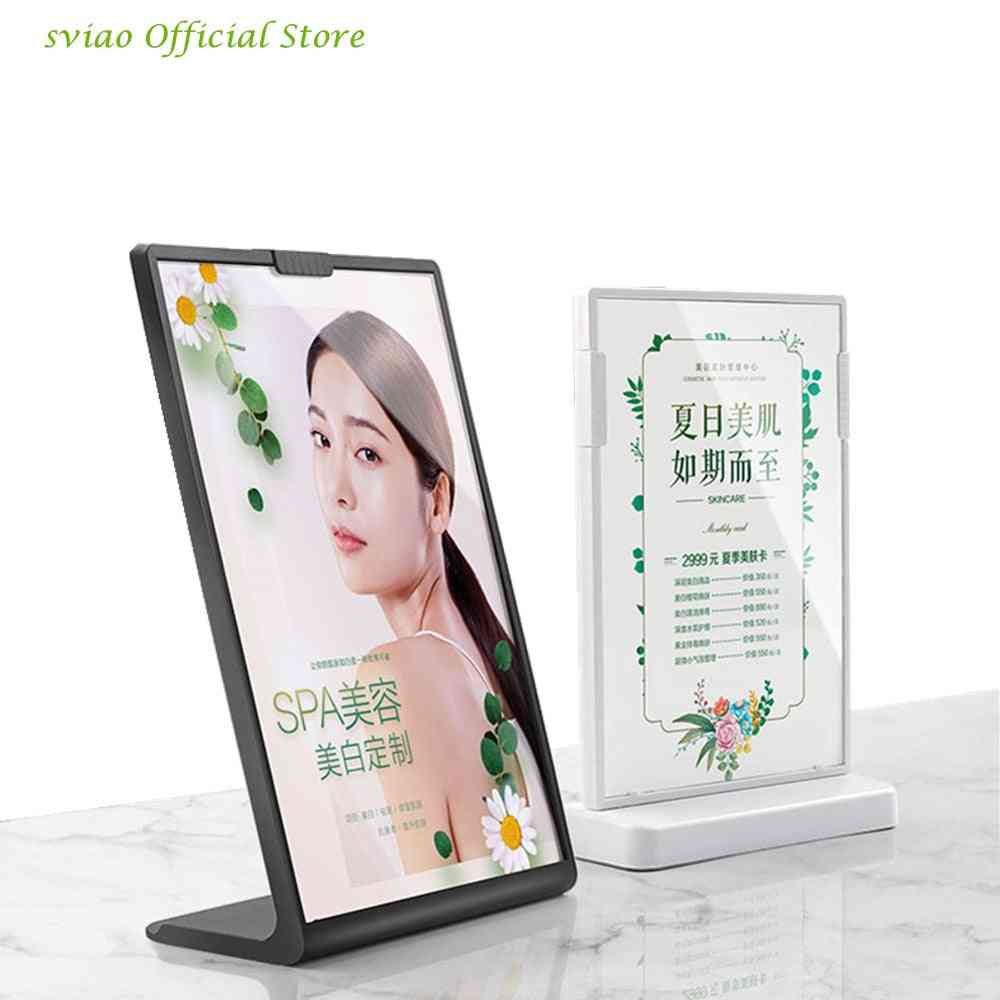 A4 Plastic T Shape Table Sign Holder & Menu Stands Board