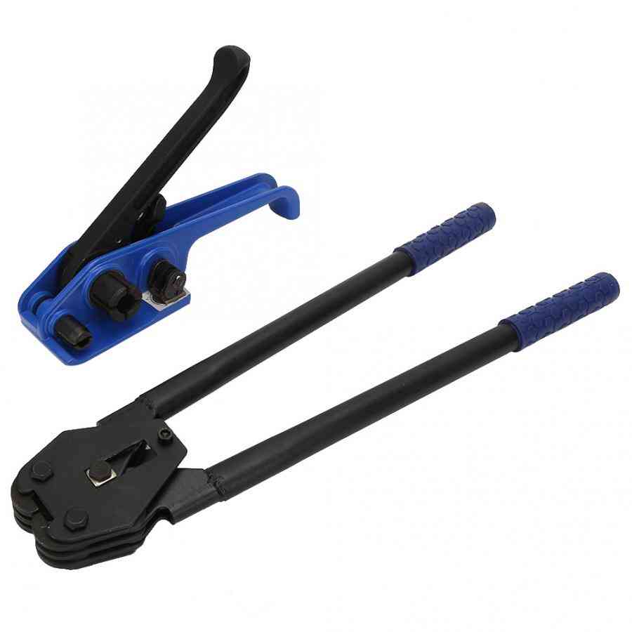 2pcs Blue Manual Steel Strap Tensioner Crimper Belts Strapping Banding Tool