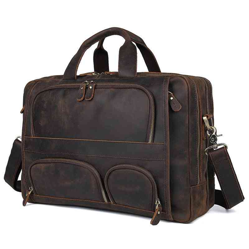 Genuine Leather Briefcase For Male Handbags