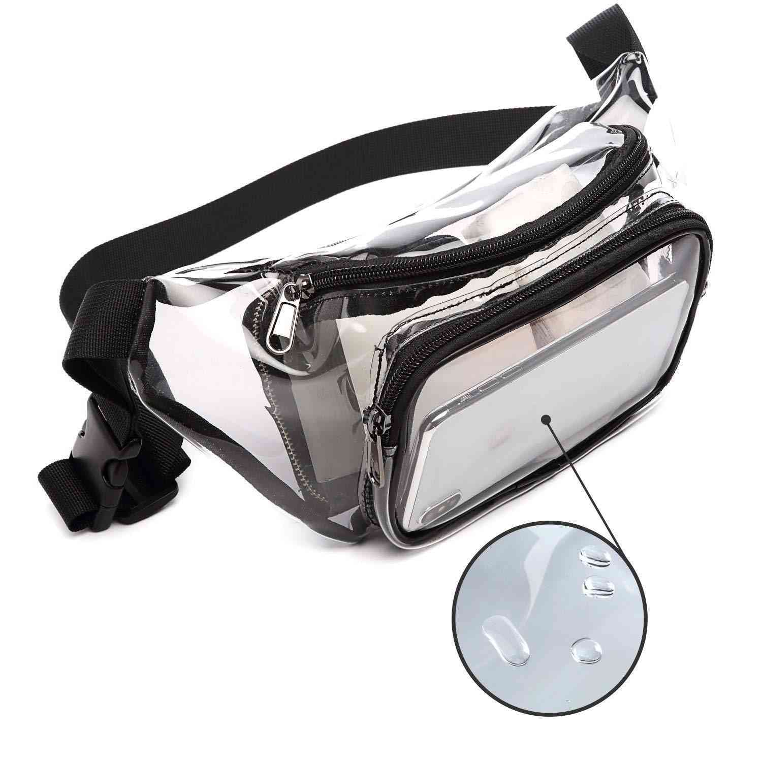 Women Waist Fanny Pack Clear Transparent Belt Bag