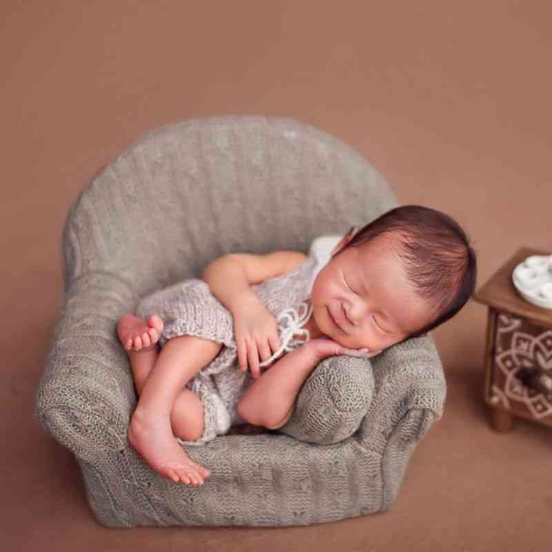 Mini soffa fåtölj & kuddar- poserande fotografi rekvisita för nyfödd baby