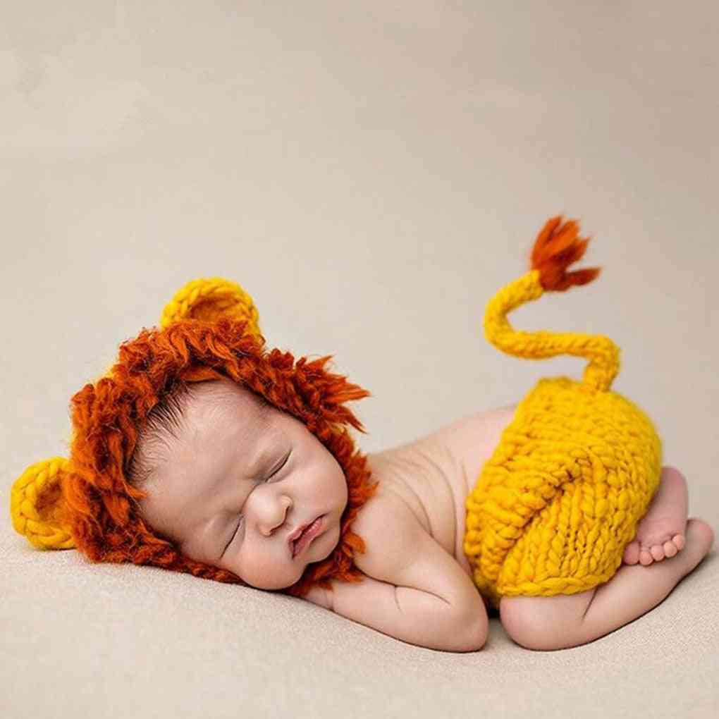 Nyfødte tegneserie dyr fotografering kostume baby