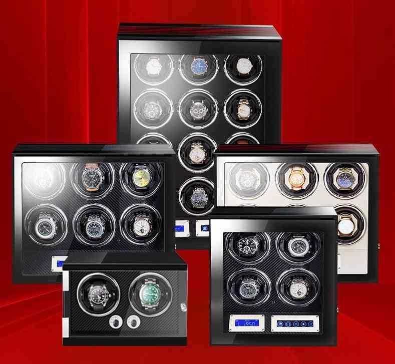 High-end Wood Watch Winder Box With Motor Lcd Touch Screen