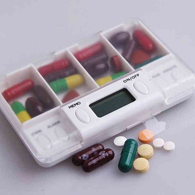 4 rutenett pille boks medisin oppbevaringsboks piller arrangør container