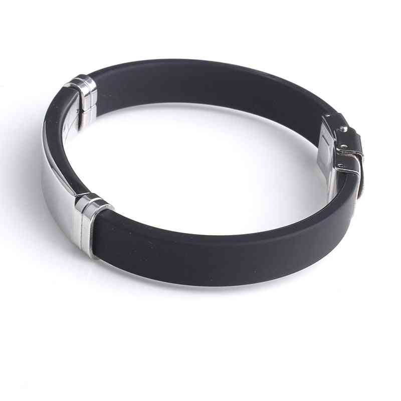 Smooth Silicone Stainless Steel Bracelets