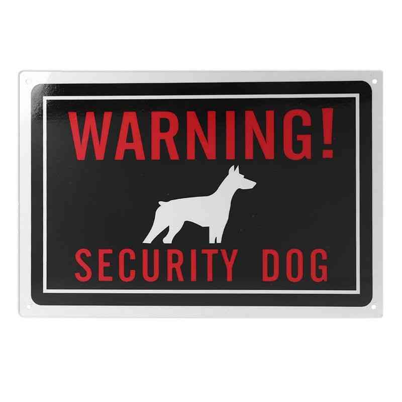1pc-aluminum Warning, Security Dog Sign For Indoor & Outdoor