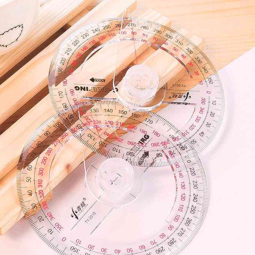 360-degree Protractor With Pointer Rulers