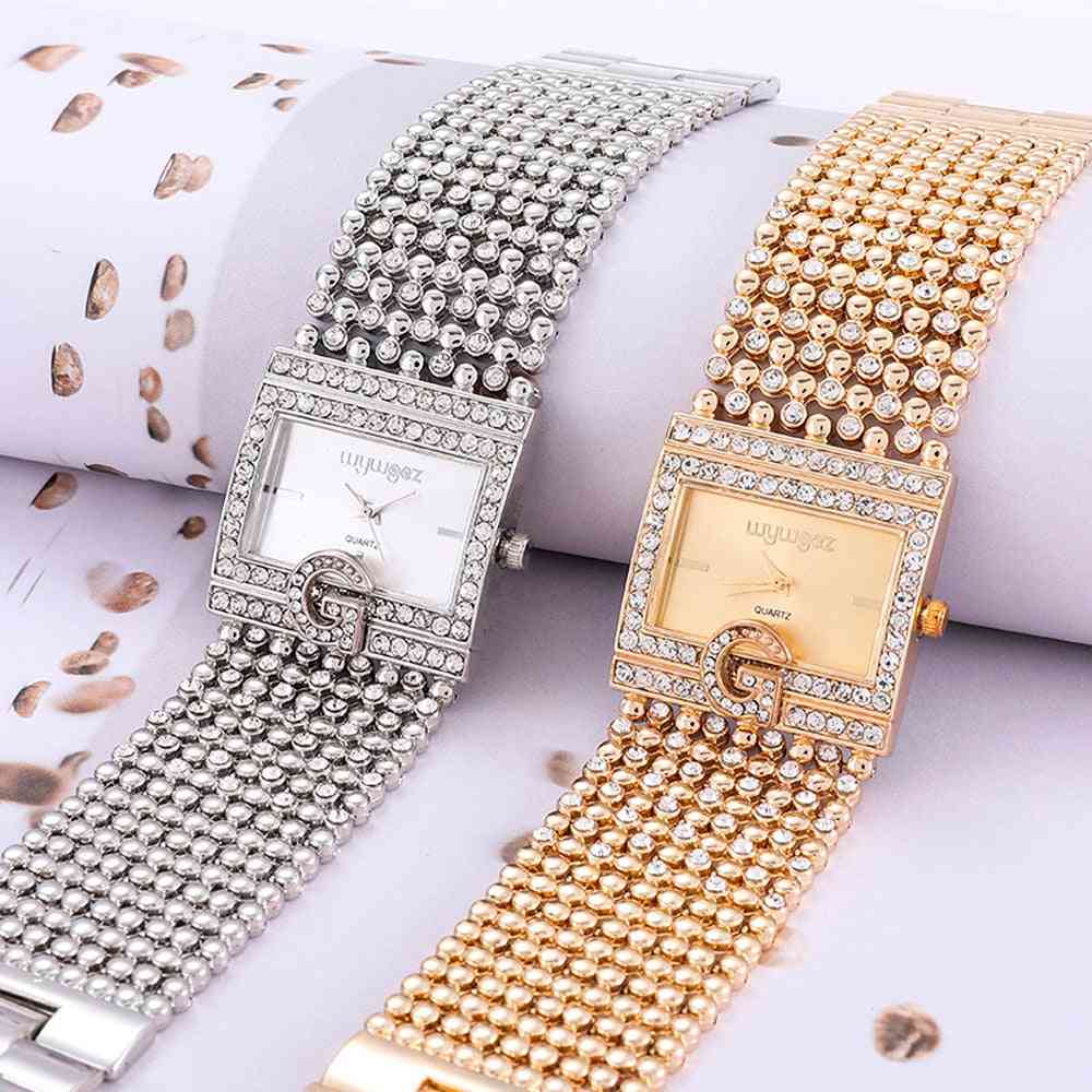 Casual Round- Full Diamond Bracelet Watch