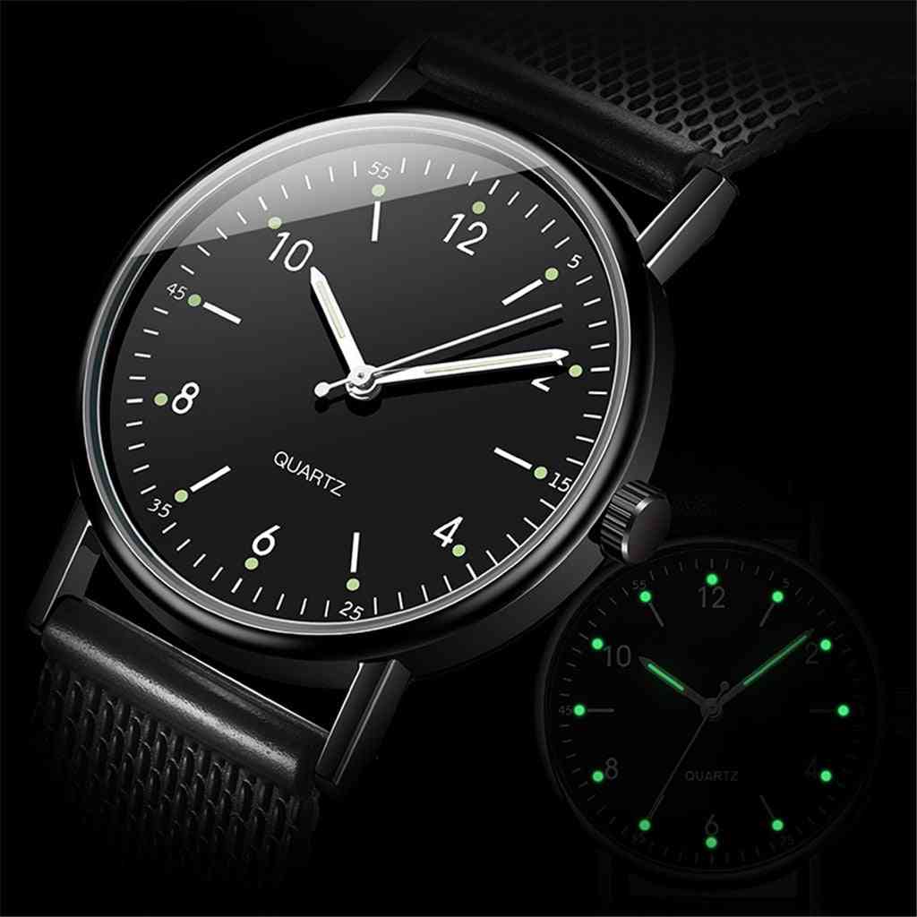 Stainless Steel- Quartz Luminous Dial, Luxury Bracelet Watch