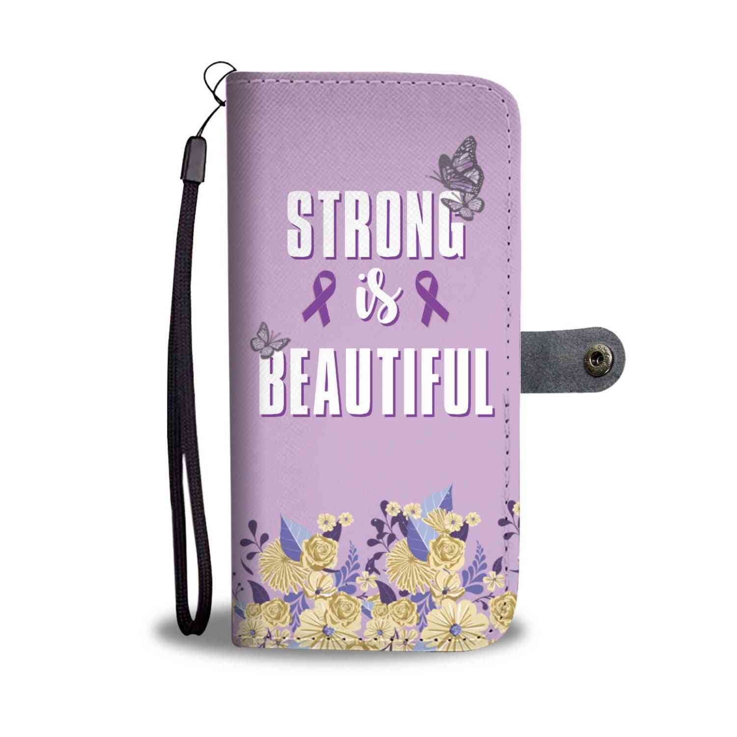 Strong Beauty Wallet Phone Case With Rfid Blocker